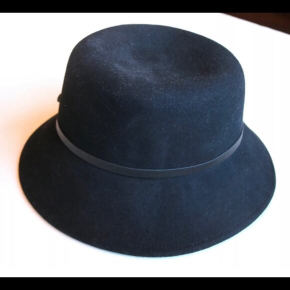 Nine West Hat Black 100% Wool Felt Hat CLASSIC - Picture 2 of 6